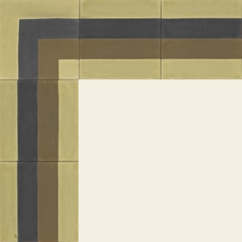 9_Green brown and black cement tiles